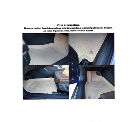 Set Covorase cauciuc stil tavita BEJ Audi Q8 2018-2022 [2]