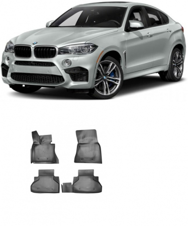 BMW - Set covorase cauciuc stil tavita BMW X6 (F16/F86M) 3D (2014-2020)