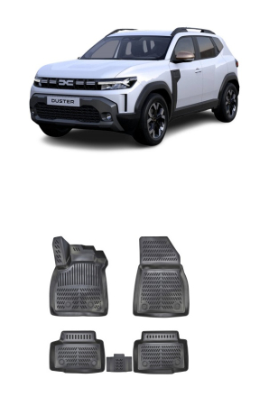 Dacia - Set Covorase cauciuc tavita compatibile Dacia Duster III E-Tech Full Hybrid / ECO- G 2024-2025