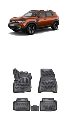 Accesorii pentru interior - Set Covorase  cauciuc tavita compatibile Dacia Duster III Mild hybrid (48V) 2024-2025