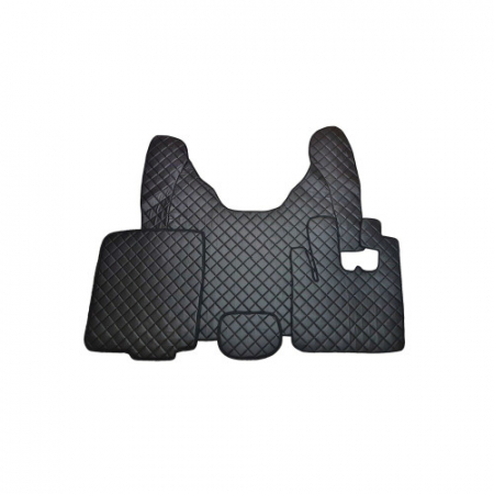 Covor auto imitatie piele dedicat Camion DAF XF 105 cutie automata Negru/Rosu [0]