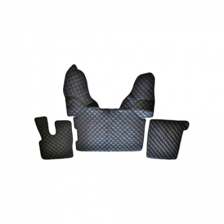 DAF - Set Covorase Auto imitatie piele dedicat Camion DAF XF 106 cutie automata Negru/Rosu