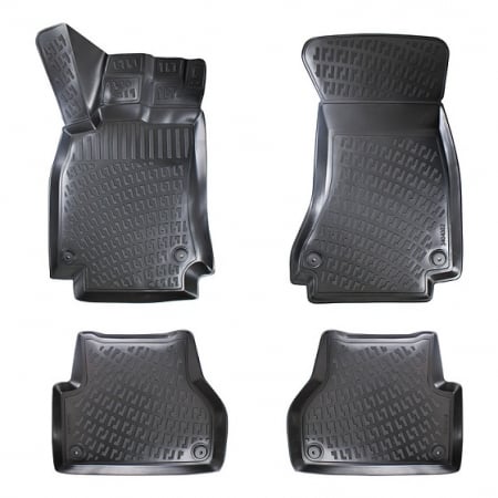 Covorase  cauciuc stil tavita Audi A4 B8  (2007-2015) Prindere in podea inclusa [1]