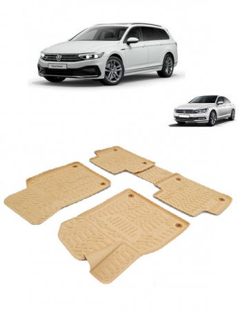 Volkswagen - Covorase cauciuc stil tavita BEJ VW Passat B8 2015-2020