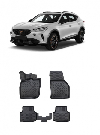 Covorase auto dedicate din cauciuc - Covorase cauciuc stil tavita CUPRA FORMENTOR (2020-2023)