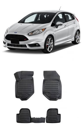 Ford - Covorase  cauciuc stil tavita dedicate  Ford Fiesta 2018-2022