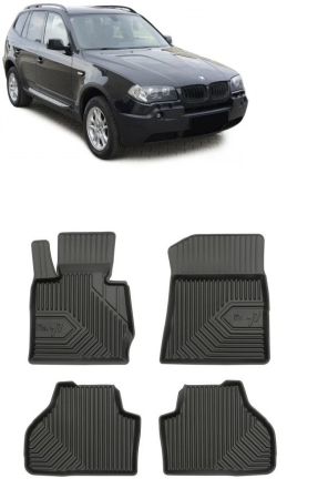 BMW - Set Covorase  cauciuc tip tavita dedicate BMW X3 E83 (2003-2010)