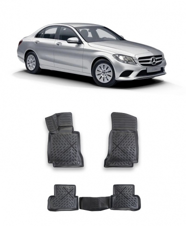 Accesorii pentru interior - Covorase cauciuc tip tavita Mercede C-CLASS (W205) 2014-2020