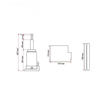 Cric hidraulic 12 tone 210mm [6]