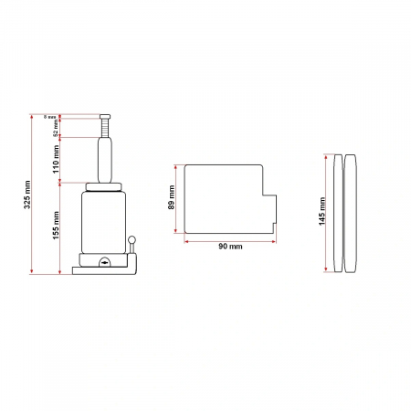 Cric hidraulic 3 tone 163 mm [7]