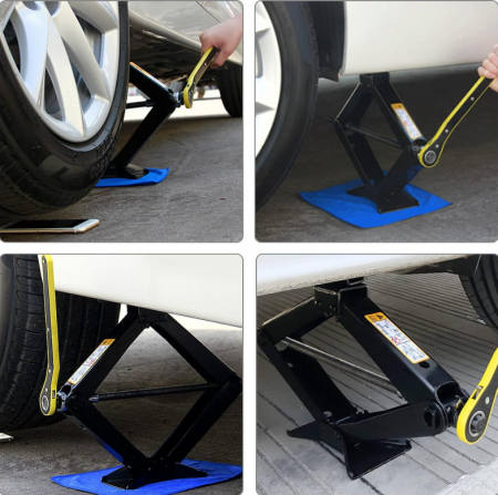 Cric mecanic auto tip "broască" 2 tone + mănuși [4]