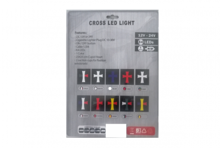 Cruce luminoasă cu 62 LED-uri RGB 12V - 24V (dimensiuni 245 x 200 mm) [4]