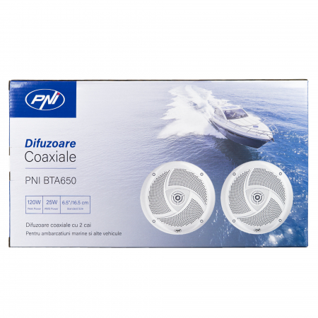 Difuzoare coaxiale pentru barci PNI BTA650 120W, 16.5 cm, set 2 buc [7]