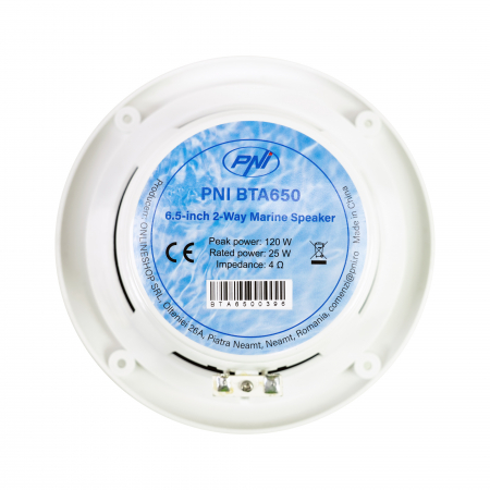 Difuzoare coaxiale pentru barci PNI BTA650 120W, 16.5 cm, set 2 buc [4]