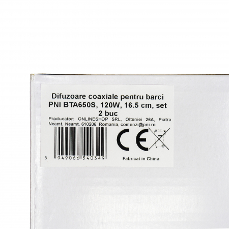 Difuzoare coaxiale pentru barci PNI BTA650S, 120W, 16.5 cm, set 2 buc [3]