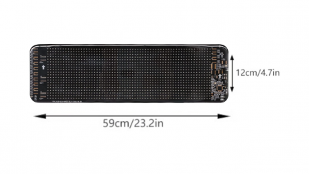 Display LED programabil flexibil pentru mașină cu telecomandă 59cm х 12cm [2]