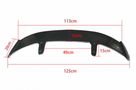 Eleron luneta / haion  125 cm  Negru Lucios [2]