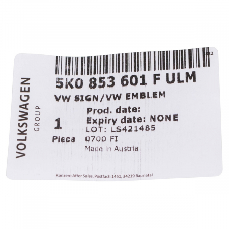 Emblema Fata Volkswagen Golf VI (2008-2013) [2]