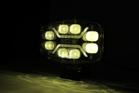 Far LED cu functie DRL, lumina alba/galbena 12-24V, pentru jeep, camion, utilaje agricole si altele [9]