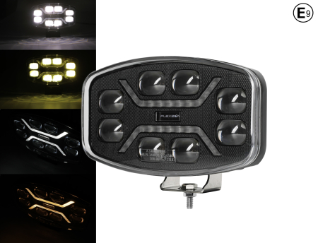 Far LED cu functie DRL, lumina alba/galbena 12-24V, pentru jeep, camion, utilaje agricole si altele [0]