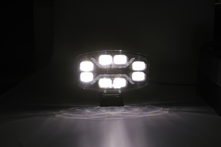 Far LED cu functie DRL, lumina alba/galbena 12-24V, pentru jeep, camion, utilaje agricole si altele [8]