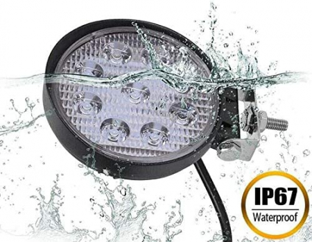 Proiector LED rotund, lampă cu LED-uri, cu lumină difuză FLOOD, 12V 24V, subțire (Slim), 27W [4]
