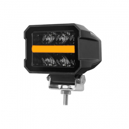 Proiector LED cu lumină albă și lumini de zi DRL roșu-portocaliu 12V - 24V E-mark [2]