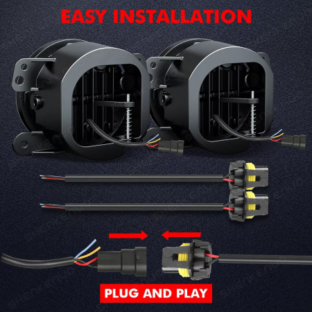 Set proiectoare ceață  LED cu DRL și semnalizare, 30W, 12-24V lumină alb-galbenă, Ø 98 mm, H11 - set de 2 bucăți [6]