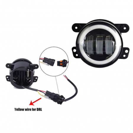 Set proiectoare ceață Dacia Duster (2010–2013) LED cu DRL și semnalizare, 30W, 12-24V lumină alb-galbenă, Ø 98 mm, H11 - set de 2 bucăți - Copie [9]