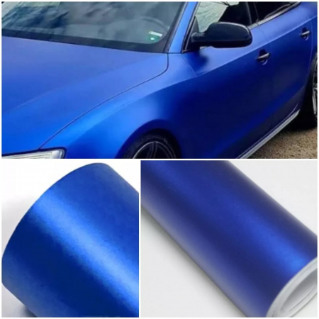 Folie auto autocolant PET premium Albastru Mat - 1.52m x 18m [3]
