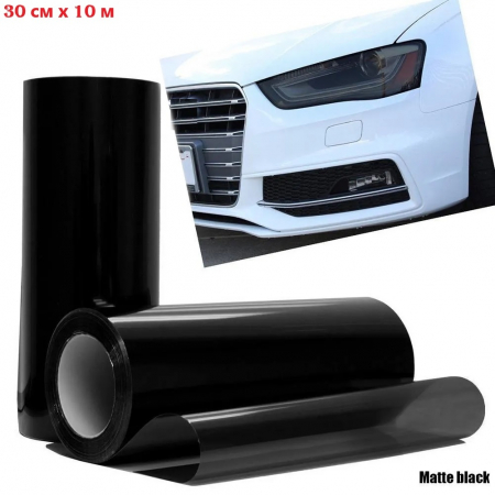 Folie protectie faruri stopuri - Folie de protecție negru mat pentru faruri și stopuri - 10 M x 30 cm