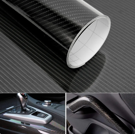 Folie Auto - Folie carbon 5D decorativa auto  1.52 X 18m, negru