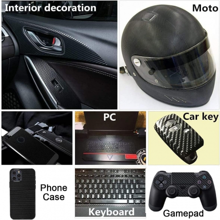 Folie auto decorativa auto 6D, 1.52 X 18m, negru [4]