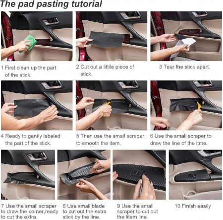 Folie auto decorativa auto 6D, 1.52 X 18m, negru [8]