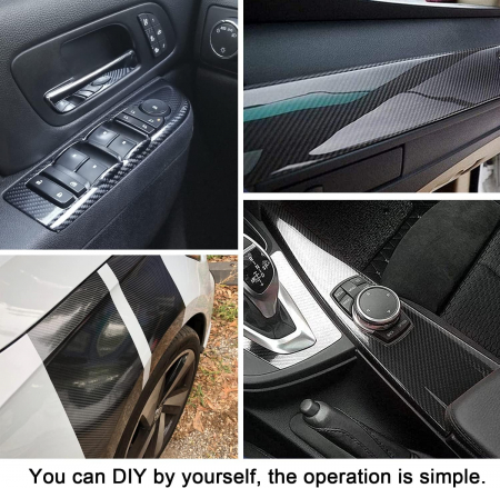 Folie auto decorativa auto 6D, 1.52 X 18m, negru [5]