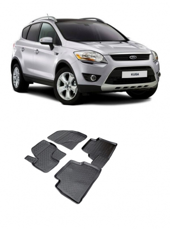 Ford - SET COVORASE AUTO CAUCIUC FIT FORD KUGA (2008-2013) - 5 PCS