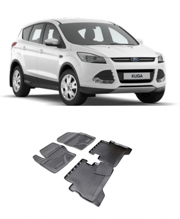 Ford - SET COVORASE AUTO CAUCIUC FIT FORD KUGA (2013-2019) 5bucati
