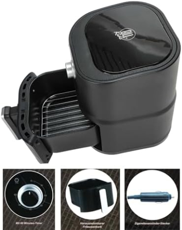 Friteuza electrica, airfryer pentru camion, 3L, 24V, 250W [7]