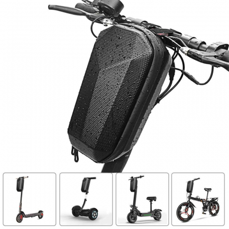 Alte accesorii - Geanta impermeabila si rezistenta la apa pentru trotineta 4L, carcasa dura Piele/EVA - Negru