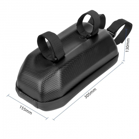 Geanta impermeabila si rezistenta la apa pentru trotineta 4L, carcasa dura Piele/EVA - Negru [1]