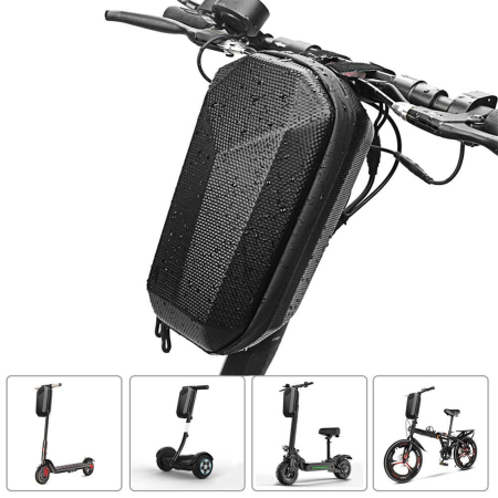 Alte accesorii - Geanta impermeabila si rezistenta la apa pentru trotineta 4L, carcasa dura Piele/EVA - Negru