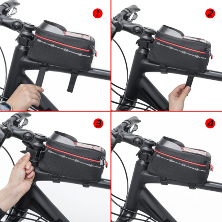 Gentuta Impermeabila Pentru Bicicleta Cu Suport Telefon [3]