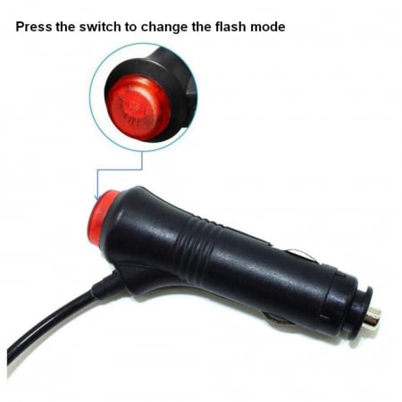 Girofar cu Magnet, 15 Moduri, Sticlă Portocalie, pentru Asistență Rutieră, Platformă, Fulgi de Zăpadă și altele 12V 24V [12]