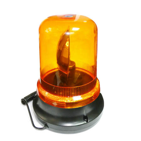 Girofar cu Efect de Rotatie, cu Magnet, 12V, Galben [2]