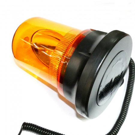 Girofar cu Efect de Rotatie, cu Magnet, 12V, Galben [1]