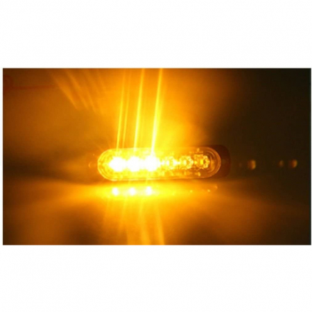 Lampa  Led  Stroboscopica 12/24V, Galben, 6 Leduri, Blitz 2 Functii, 110mm/29mm [3]