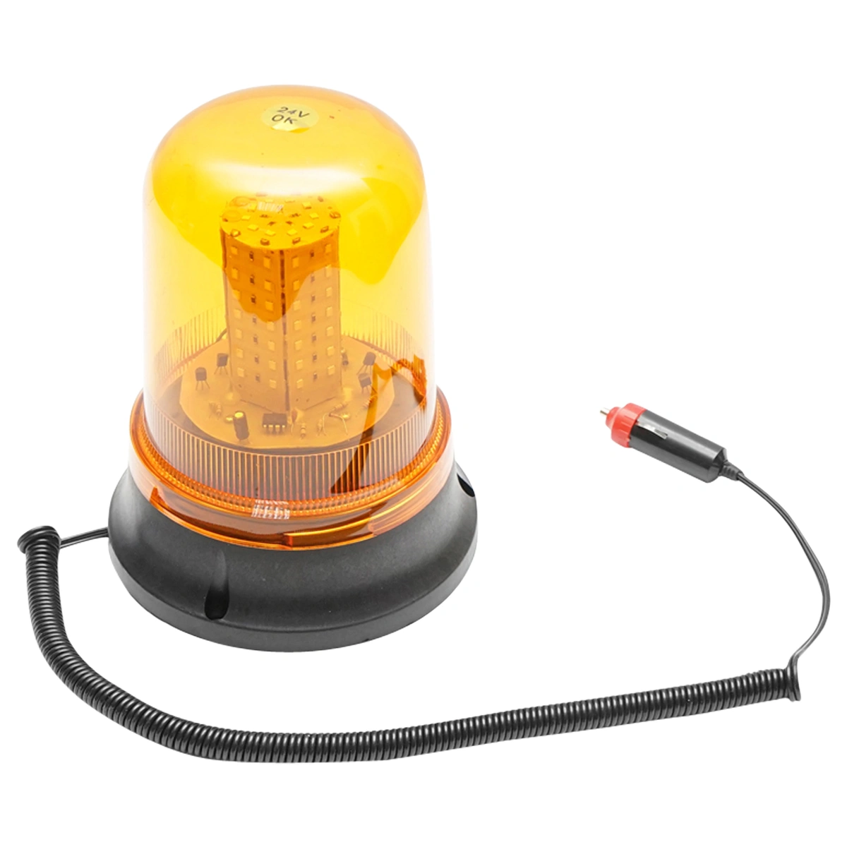 Girofar LED/SMD 24V cu talpa magnetica si alimentare la bricheta [1]