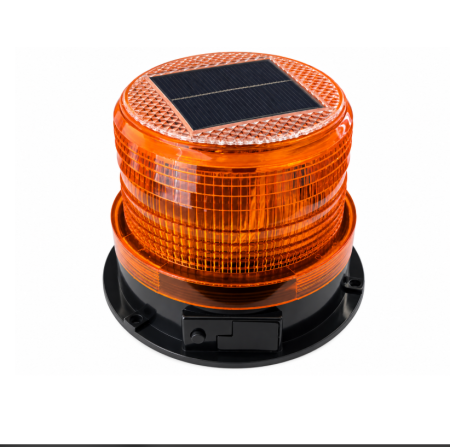 Girofar LED  Stroboscopic Solar Portocaliu 18 LED, 4 Moduri, 12V, Acumulator, Prindere Magnetica [1]
