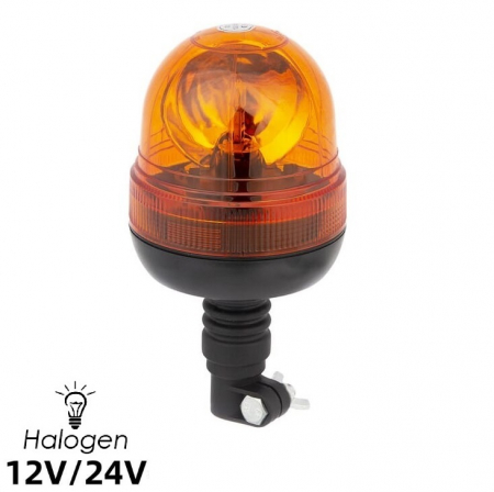 Electronice si electrice auto - Girofar pentru semnalizare de urgență cu lampă și bec portocalie galbenă 12 - 24V