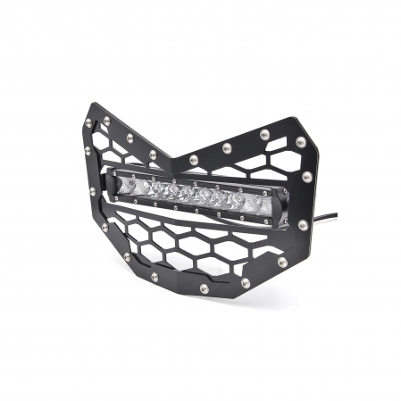 Noutati Real Auto - Grila radiator echipata cu proiector LED BAR compatibila MAVERICK X3 Cod: RZR-021